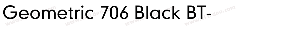Geometric 706 Black BT字体转换